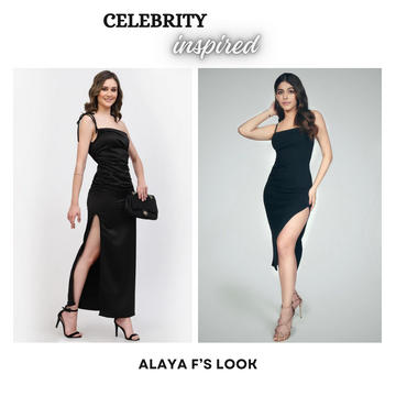 Celeb Inspired - Black One Shoulder Ankle Length Sheath Dress